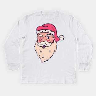 Drawing Santa Claus Kids Long Sleeve T-Shirt